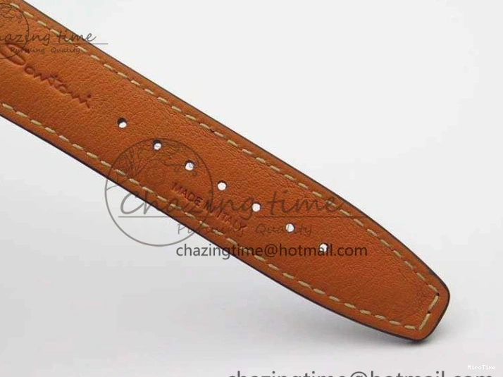 MIROTIME 0415 WaterResistant Da Vinci IW356601 SS MKF 1:1 Best Edition White Dial On Black Leather Strap A 7232